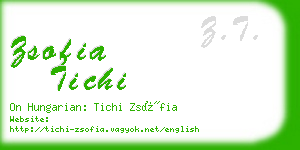 zsofia tichi business card